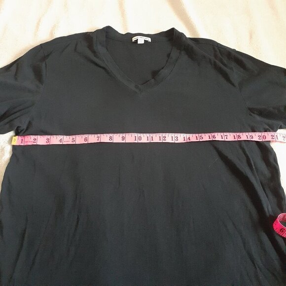 James Perse Men's Size Large (3) Dark Navy V Neck 100% Cotton T-Shirt - Picture 6 of 7